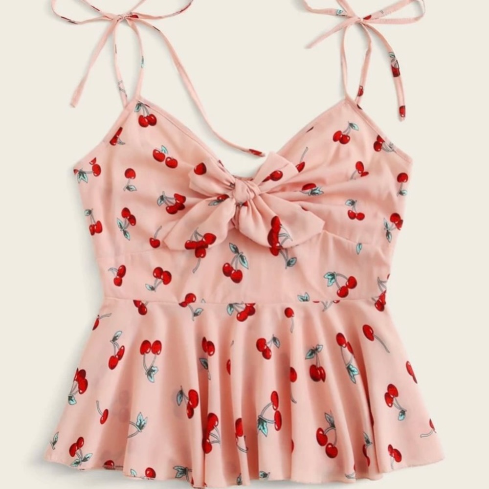 Cherry Print Top